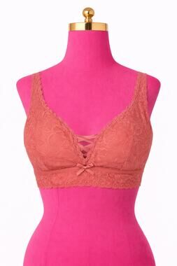 Adore Me Women's Bra Bralette Sexy Lace Corset Satin Ribbon Plus Size 1X